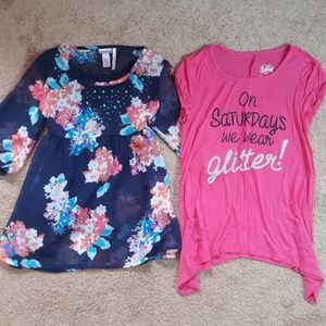 Justice tops - size 8